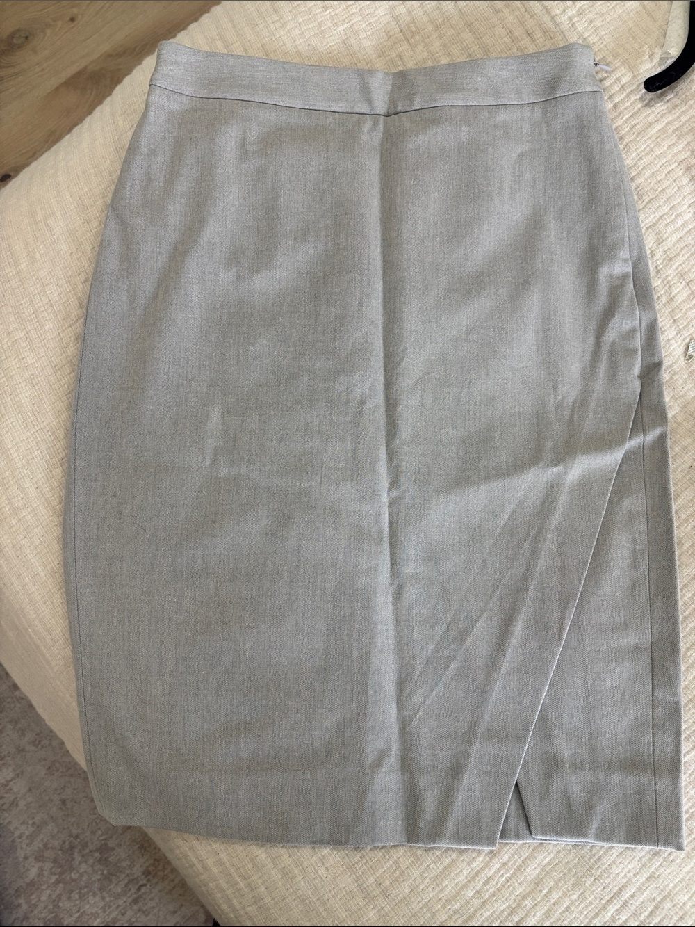 Banana Republic Light Gray Front Split Pencil Skirt